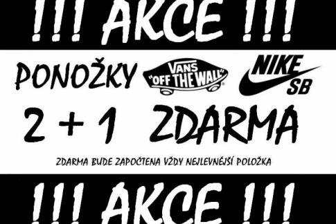 ◄AKCE 2+1 PONOŽKY NIKE SB A VANS !!►