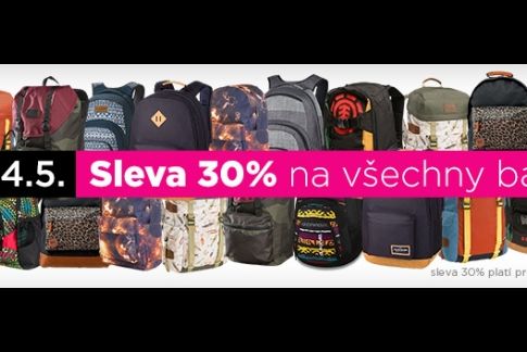 Batohy se slevou 30%