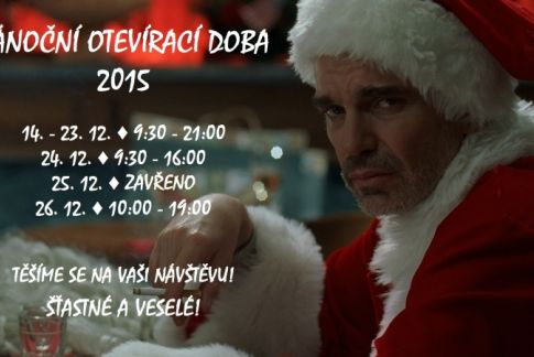 ◄VÁNOČNÍ OTEVÍRACÍ DOBA 2015►